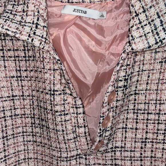 Tweed Shift Dress - pink and black - Picture 12 of 12